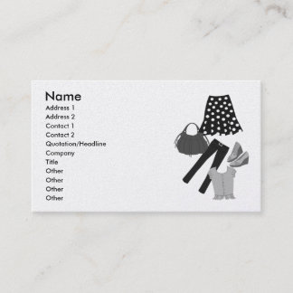 Carte De Visite Habillement assorti d'habillement