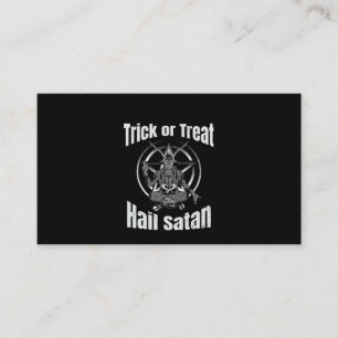 Carte De Visite Hail Satan Pentagram Chèvre Halloween