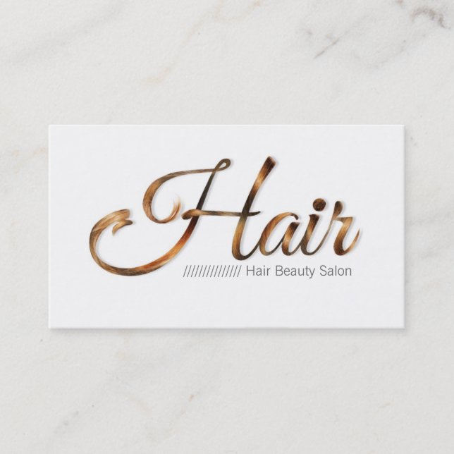Carte De Visite Hair Beauty Salon Hairdresser (Devant)