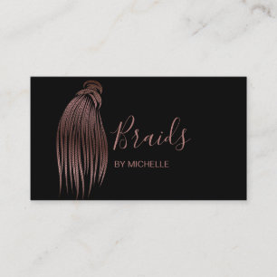 Carte De Visite Hair Braider, cheveux Salon pour les tresses