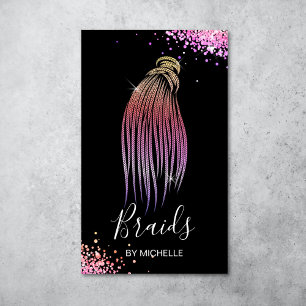 Carte De Visite Hair Braider, salon de cheveux pour Braids Busines