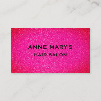Carte De Visite Hair Salon Pink Purple Glitter Hairdresser Girly