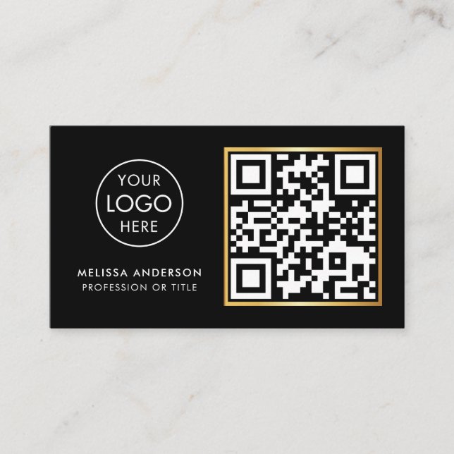 Carte De Visite Hair Stylist Professional QR Code Logo Moderne (Devant)