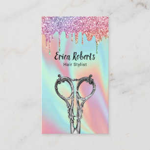 Carte De Visite Hair Stylist Unicorn Parties scintillant Drivers S