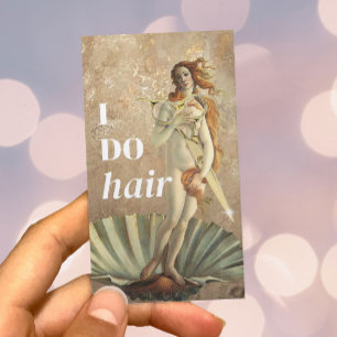 Carte De Visite Hair Styliste Goddess & Gold Scissor Beauté Salon