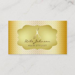 Carte De Visite Hair Styliste Gold Parties scintillant Salon Carré