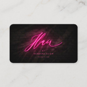 Carte De Visite Hairstyliste moderne Hot rose Neon