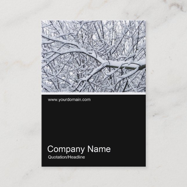 Carte De Visite Half&Half Photo 0195 - Branches de neige (Devant)