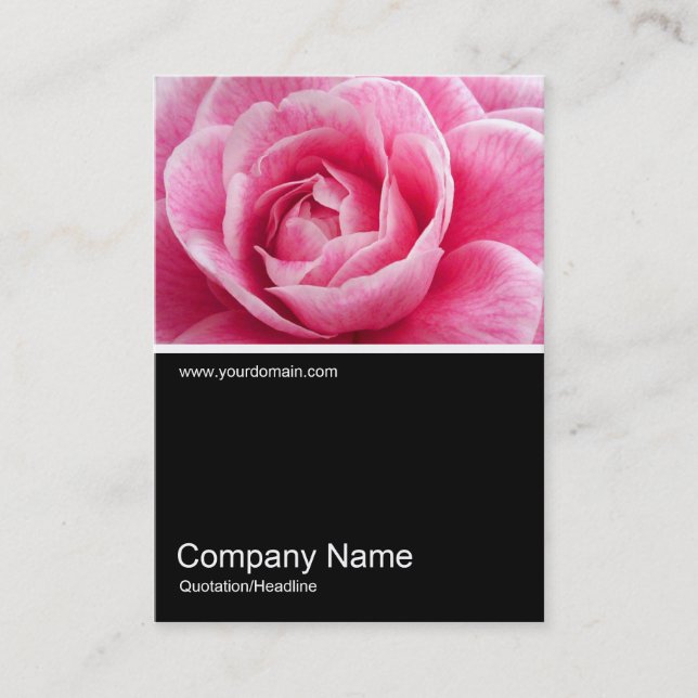 Carte De Visite Half&Half Photo 020 - Camelia rose (Devant)