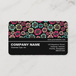 Carte De Visite Halfway V3 - Fleurs Abstraites 031023