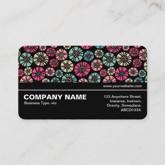 Carte De Visite Halfway V3 - Fleurs Abstraites 031023 (Devant)