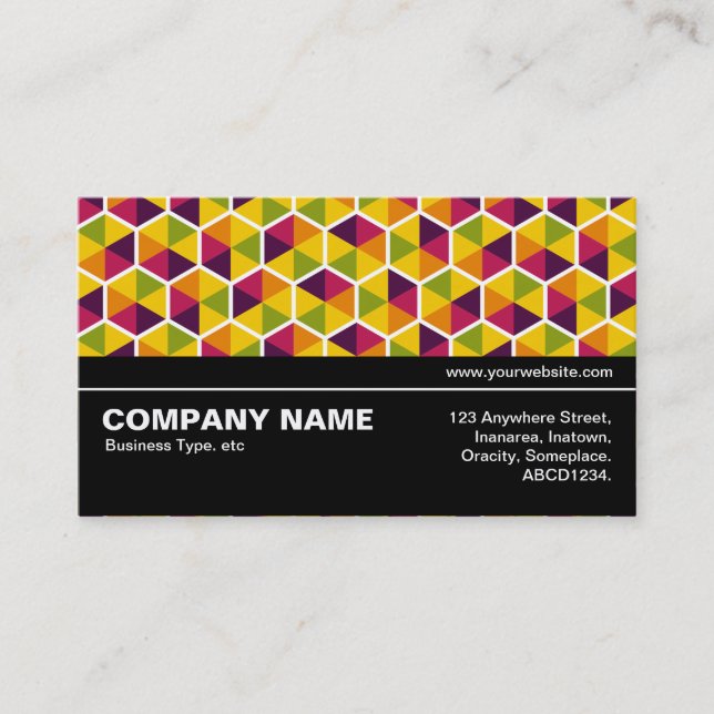 Carte De Visite Halfway V3 - Hexagon Motif 01 (Devant)
