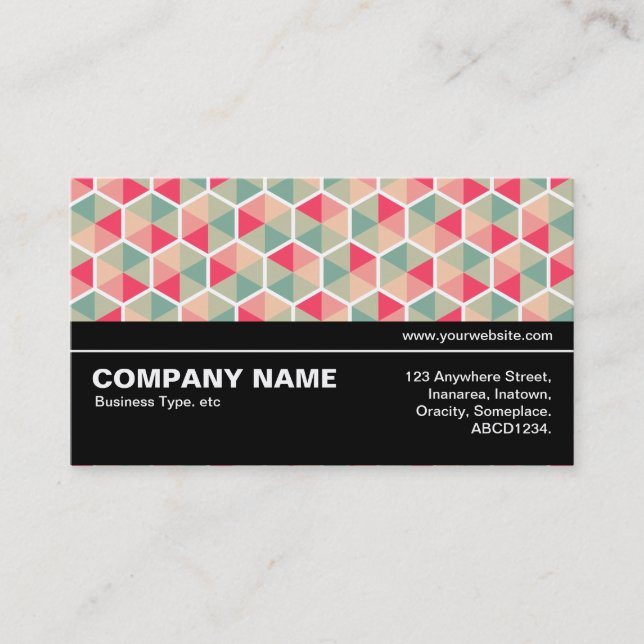 Carte De Visite Halfway V3 - Hexagon Motif 04 (Devant)
