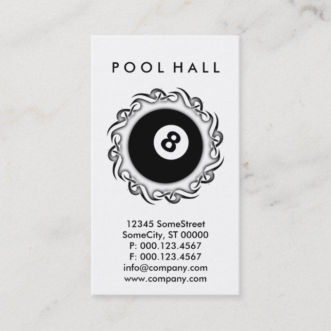 CARTE DE VISITE HALL DE LA PISCINE (Devant)