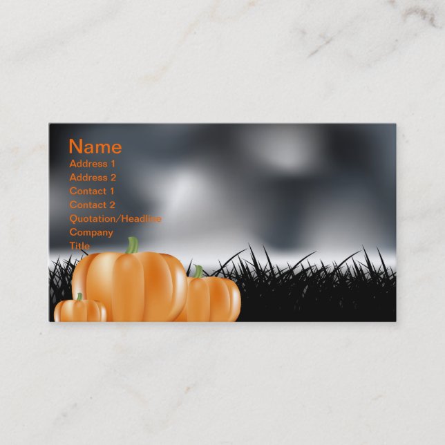 Carte De Visite Halloween (Devant)