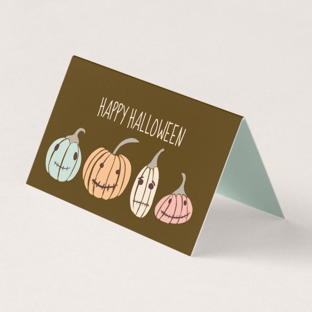 Carte De Visite Halloween Classroom Exchange Jagged Jack-O-Lantern (Devant)