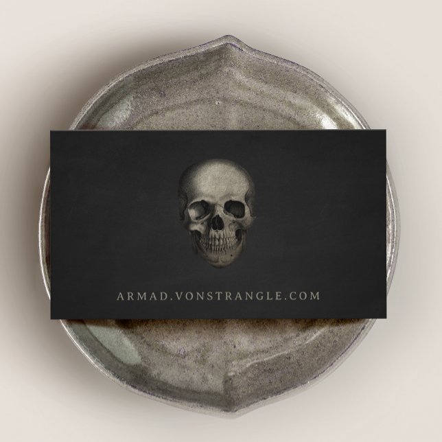 Carte De Visite Halloween du crâne humain (Créateur téléchargé)