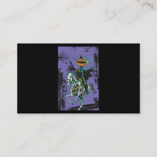 Carte De Visite Halloween Horreur Skeleton Cowboy équitation Horlo