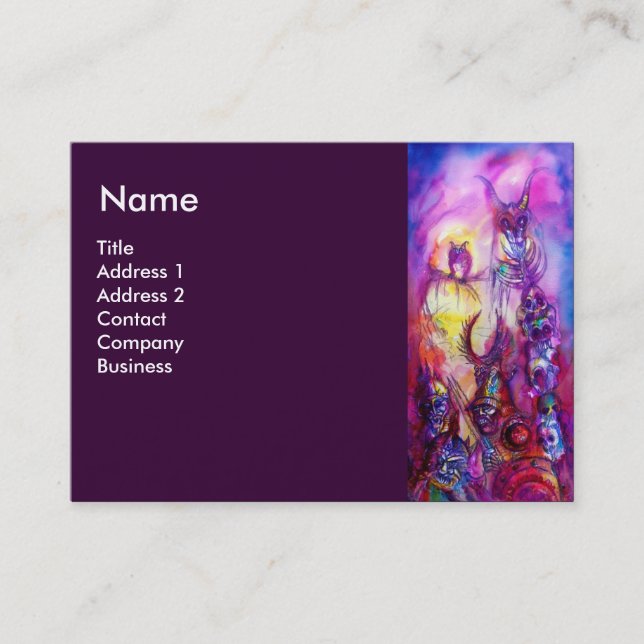 Carte De Visite HALLOWEEN MONSTERS / ORK WAR Imaginaire (Devant)