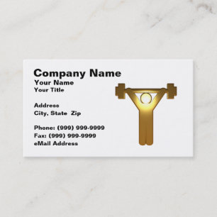 Carte De Visite haltérophile de l'or 3D