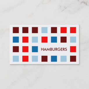 Carte De Visite HAMBURGERS (carrés de mod)