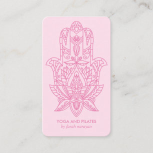 Carte De Visite Hamsa  Pink Wellness Massage spa yoga holistique