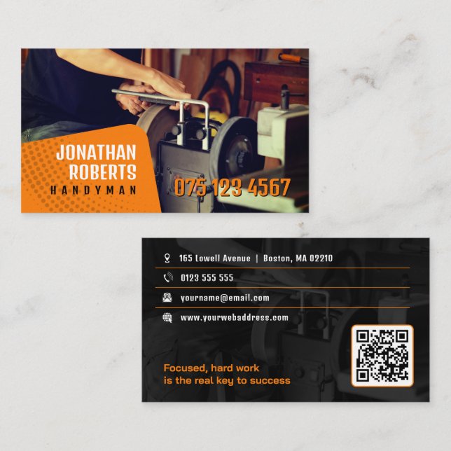Carte De Visite Handy Man | Construction | Entrepreneur (Devant / Derrière)