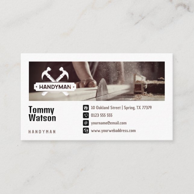Carte De Visite Handy Man | Construction | Entrepreneur (Devant)