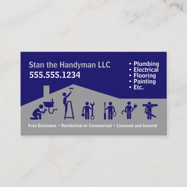 Carte de visite Handyman (Devant)