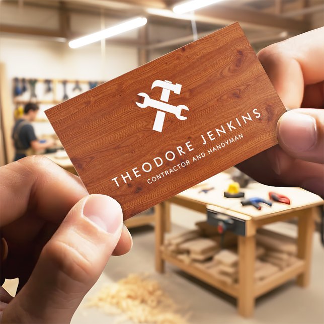 Carte De Visite Handyman Carpenter Repair & Maintenance Service  (Créateur téléchargé)