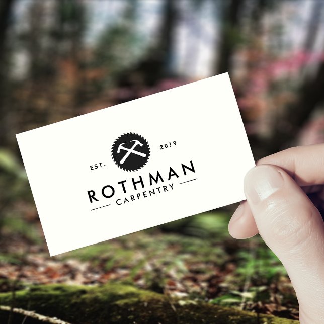 Carte De Visite Handyman  Hammer and Saw Carpenter (Créateur téléchargé)