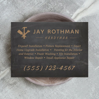 Carte De Visite Handyman / Outils de menuiserie Accueil Améliorati