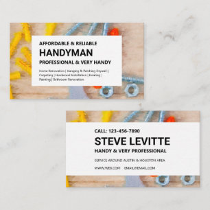 Carte de visite Handyman - Outils de travail