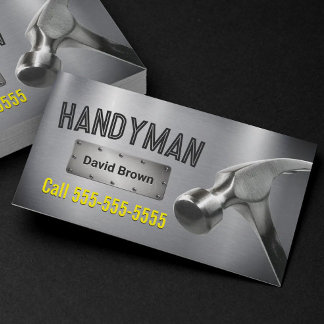 Carte De Visite Handyman Professional Big Hammer Metal Steel