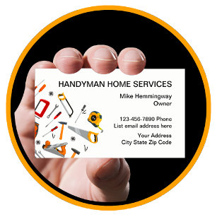 Carte De Visite Handyman Professional Design