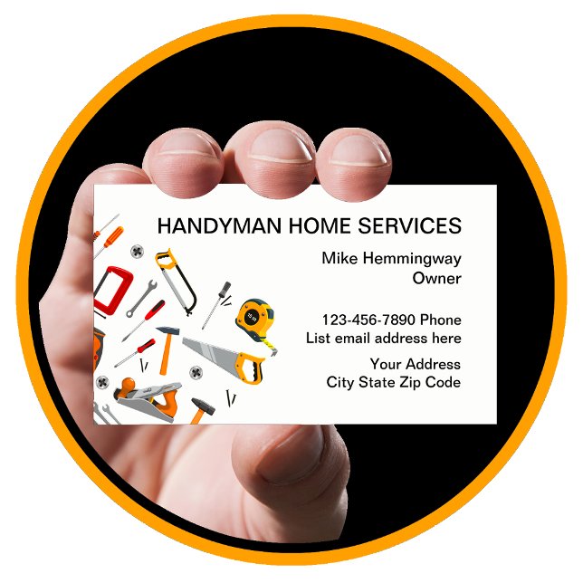 Carte De Visite Handyman Professional Design (Créateur téléchargé)