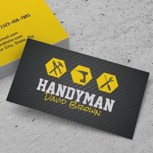 Carte De Visite Handyman Professional House Repair Service Gold