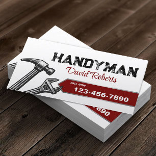 Carte De Visite Handyman Service de maintenance de réparation Vint