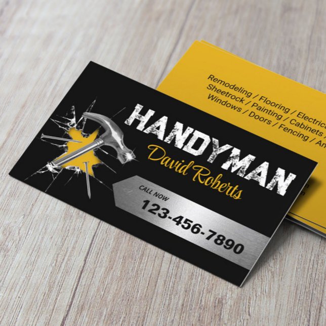 Carte De Visite Handyman Service de réparation et d'entretien Crea (Créateur téléchargé)