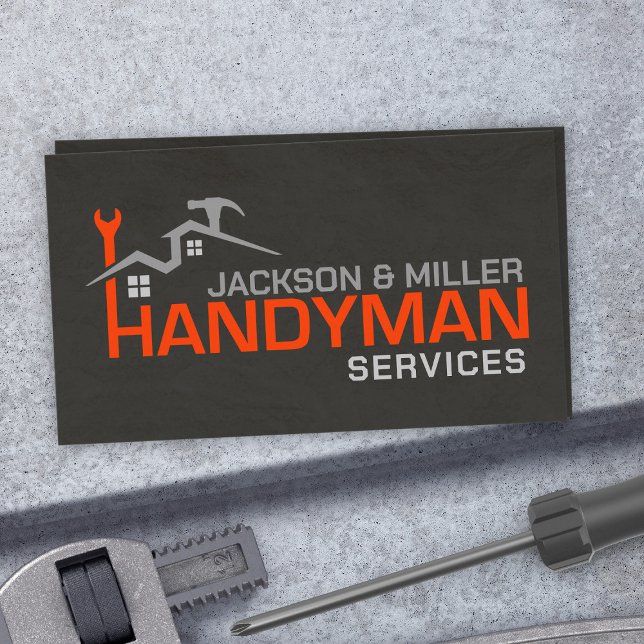 Carte De Visite Handyman Services Cool simple (Créateur téléchargé)