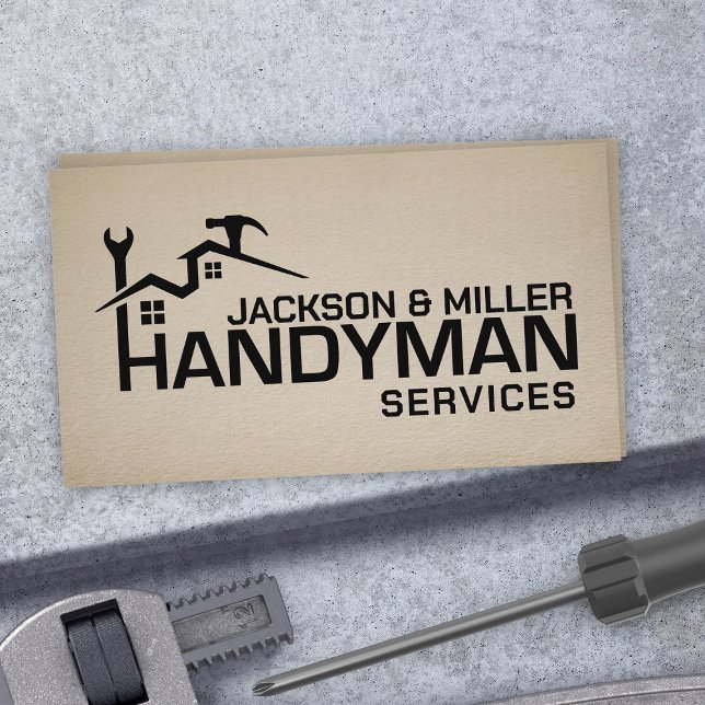 Carte De Visite Handyman Services Cool simple (Créateur téléchargé)