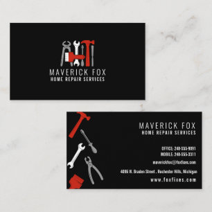 Carte De Visite Handyman Services de réparation et d'entretien à