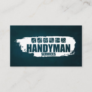 Carte De Visite Handyman services peinture blanche et icônes