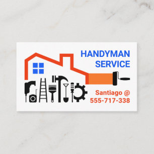 Carte De Visite Handyman Tools Home Frame Building
