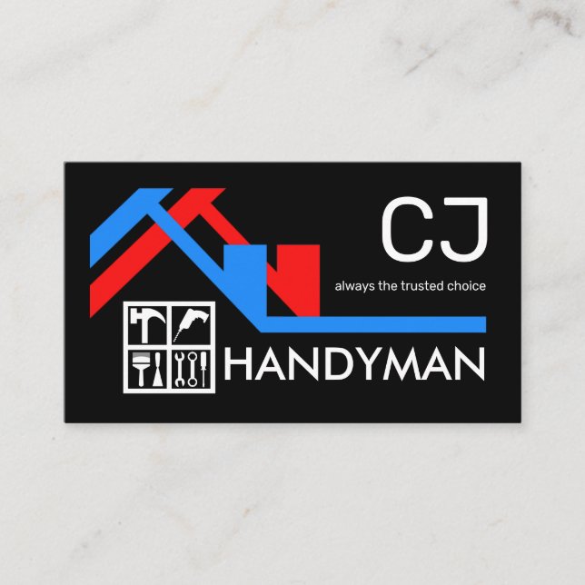 Carte De Visite Handyman Window Frame Building Repairs (Devant)