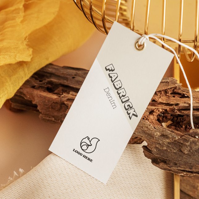 Carte De Visite Hang Tag moderne contemporain (Clothing Hang Tag Modern Contemporary)