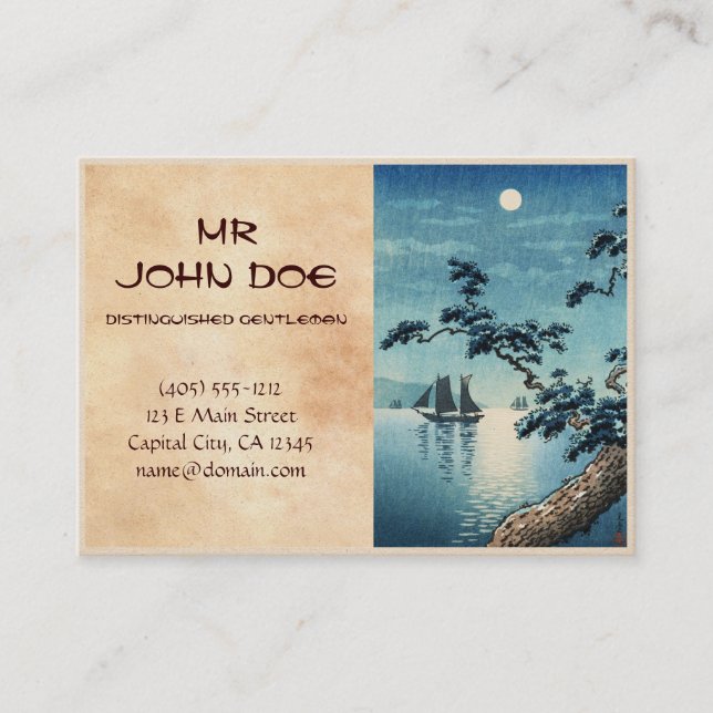 Carte De Visite Hanga de tibia de bord de mer de Tsuchiya Koitsu (Devant)