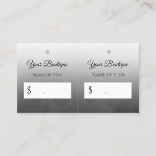 Carte De Visite Hangtag professionnel simple do-it-yourself noire