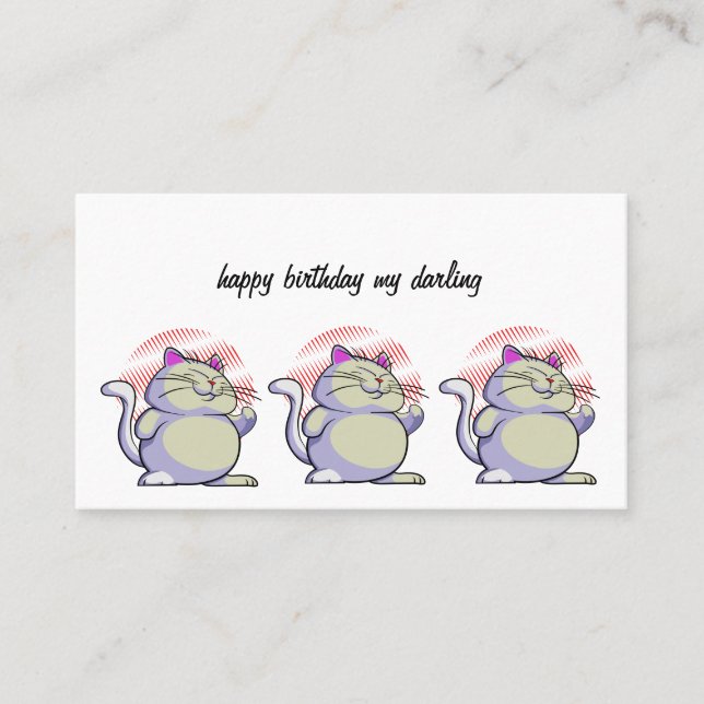 Carte De Visite happy birthday (Devant)