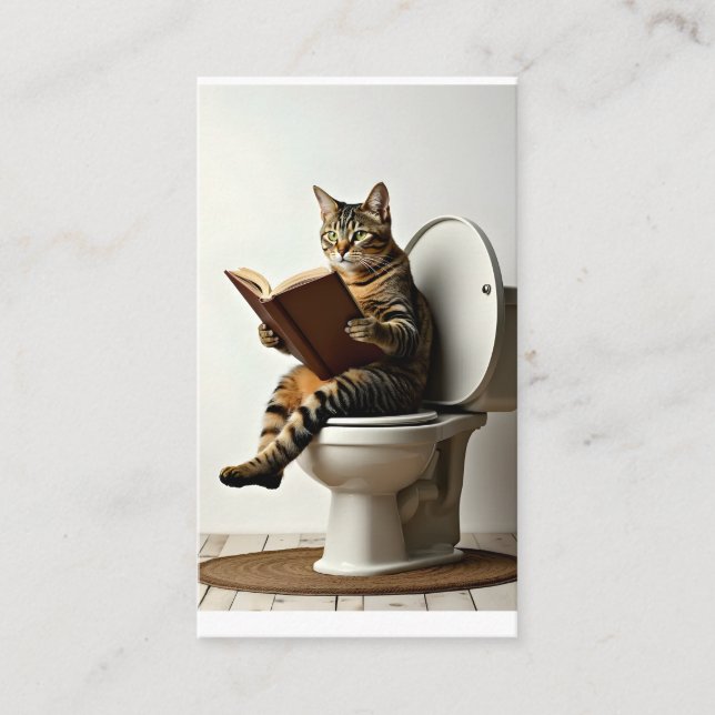 Carte De Visite Happy Cat : Cute Kitten Design pour Amoureux de le (Devant)
